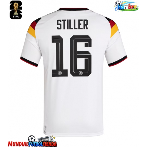 Camiseta Alemania Angelo Stiller #16 Primera Equipación Replica Mundial 2026 mangas cortas